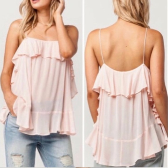 Free People Tops - Free People Intimately Ruffled Blouse Cami NWT